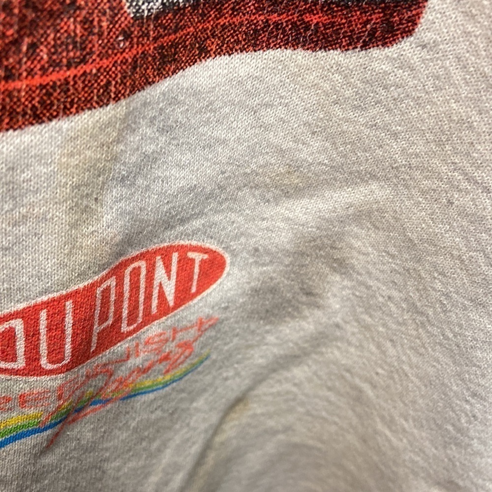 Vintage 90’s Jeff Gordon Thrashed Sweatshirt Gray L - Picture 4 of 15